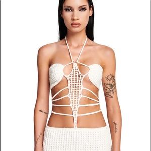 I AM GIA white crochet mini dress (Xs) BRAND NEW WITH TAG